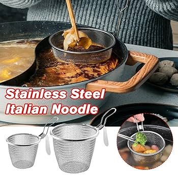 Amazon.co.jp: うどんてぼ ラーメンてぼ 湯切り 深型てぼ